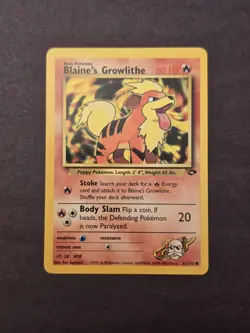 Pokemon TCG Blaine's Growlithe Gym Challenge 62/132 Regular Unlimited Common Nm - Image 1