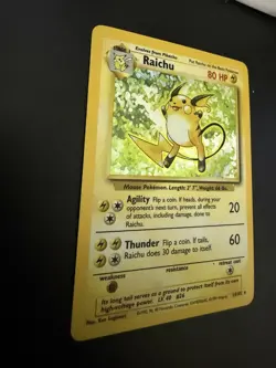 Pokemon TCG Raichu Base Set Holo Unlimited Rare Card 14/102 - Image 2