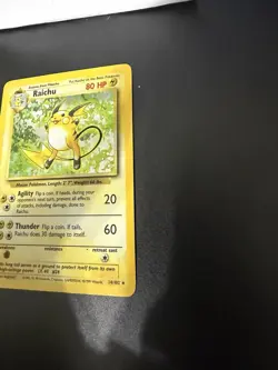 Pokemon TCG Raichu Base Set Holo Unlimited Rare Card 14/102 - Image 3