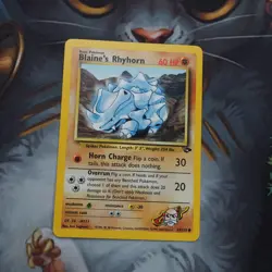 Blaine's Rhyhorn 65/132 Pokemon Gym Challenge Played Single Card TCG WOTC - Image 1