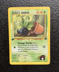 Pokemon TCG - 1st Edition Erika's Oddish 70/132 - Gym Challenge *NM/LP - Image 1