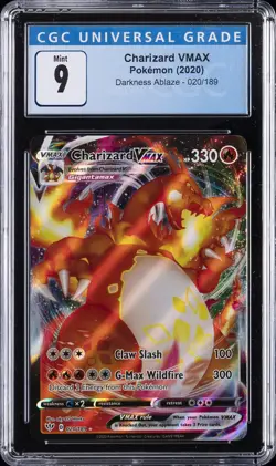 2020 POKEMON DARKNESS ABLAZE #020/189 CHARIZARD VMAX CGC 9 - Image 1