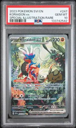 2023 POKEMON SVI SPECIAL ILLUSTRATION RARE #247 KORAIDON EX PSA 10 - Image 1