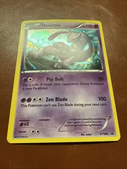 Pokemon Mewtwo XY Promo Holo Basic Psychic XY100 HP120 2015 English - Image 2