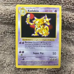 Pokemon TCG Base Set Shadowless Kadabra NM - Image 1