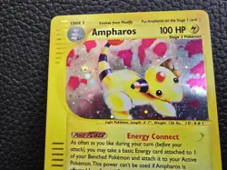 2002 Pokemon Expedition Ampharos Holo 2/165 E-Reader WITH SWIRL - NM-LP - Image 3