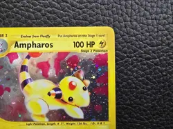 2002 Pokemon Expedition Ampharos Holo 2/165 E-Reader WITH SWIRL - NM-LP - Image 5