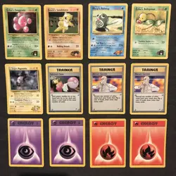 Vintage Pokemon Gym Heroes lot of 8 TCG Blaine Sabrina Poliwag WoTC LP - Image 1
