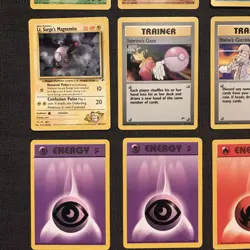 Vintage Pokemon Gym Heroes lot of 8 TCG Blaine Sabrina Poliwag WoTC LP - Image 5