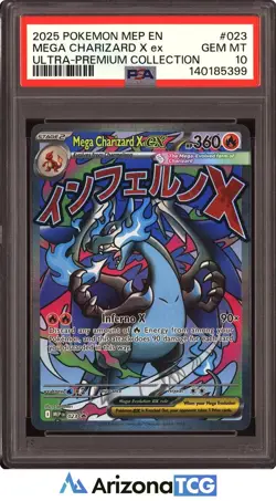 Pokemon 2025 Mega Charizard X ex 023 Ultra-Premium Collection GEM MINT PSA 10 - Image 1