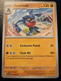 Toxicroak 024/064 Common Scarlet & Violet: Shrouded Fable Pokemon TCG - Image 1