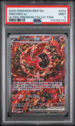 2025 POKEMON MEP ULTRA-PREMIUM COLLECTION #024 ORICORIO EX PSA 9 - Image 1