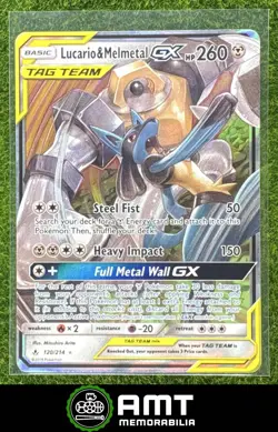 Lucario & Melmetal GX Tag Team 2019 Pokemon Sun Moon Unbroken Bonds 120/214 Holo - Image 1