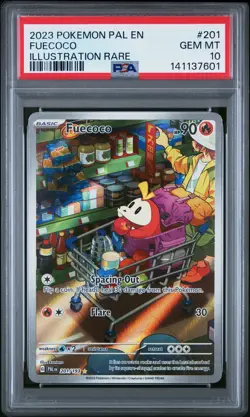 2023 POKEMON PAL EN-PALDEA EVOLVED ILLUSTRATION RARE #201 FUECOCO PSA 10 - Image 1