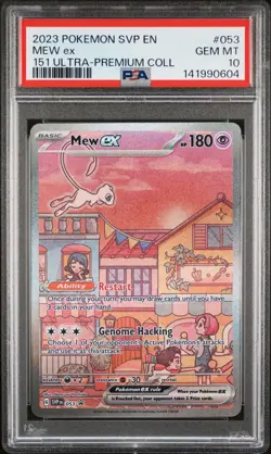 2023 POKEMON SVP EN-SV BLACK STAR PROMO 151 ULTRA-PREM COLL #053 MEW EX PSA 10 - Image 1
