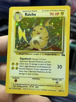 Raichu 14/62 Ditto 3/62 Fossil 1999 Holo Rare Vintage Pokemon Card Lot WOTC - Image 3