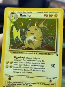 Raichu 14/62 Ditto 3/62 Fossil 1999 Holo Rare Vintage Pokemon Card Lot WOTC - Image 4
