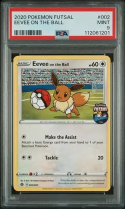 PSA 9 EEVEE ON THE BALL POKEMON FUTSAL #002 (1201) - Image 1