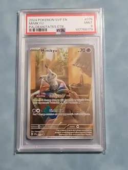 Pokemon Mimikyu Paldean Fates ETB Promo SVP-075 PSA 9 Mint - Image 3