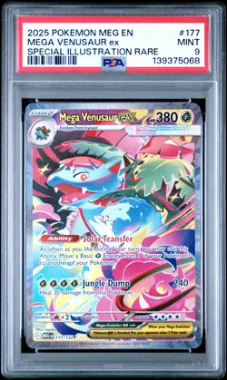 2025 POKEMON MEG EN-SPECIAL ILLUSTRATION RARE #177 MEGA VENUSAUR EX PSA 9 - Image 1