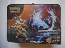 2018 Pokemon TGC Sun & Moon Lunala Tin Treasure Chest **Favtory Sealed/English** - Image 1