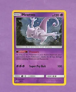 Pokemon Mewtwo TCG Black Star Promo SM77 - Image 1