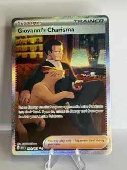 Pokemon TCG 151 Full Art Trainer Giovanni's Charisma 204/165 - Image 1