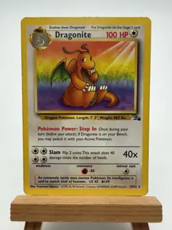 Pokemon Dragonite 19/62 1999 Fossil LP/MP - Image 1