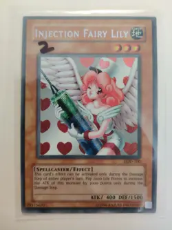 Yugioh! Injection Fairy Lily LOD-100 Secret Rare LP - Image 1