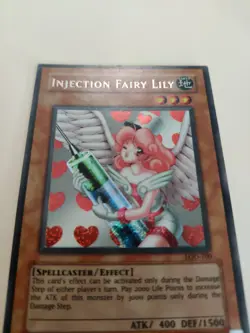 Yugioh! Injection Fairy Lily LOD-100 Secret Rare LP - Image 3