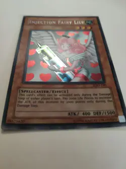 Yugioh! Injection Fairy Lily LOD-100 Secret Rare LP - Image 4