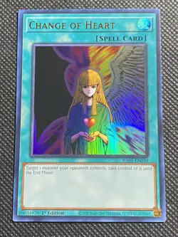 YuGiOh! - Change of Heart RA01-EN050 Ultra Rare 1st Edition Near Mint - Image 1