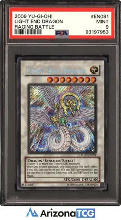 Yu-Gi-Oh 2009 Light End Dragon RGBT-EN091 Secret Rare Raging Battle PSA 9 - Image 1
