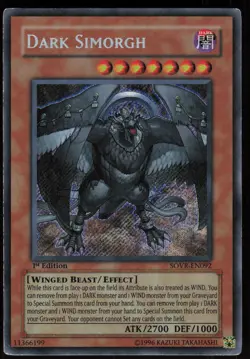 Dark Simorgh SOVR-EN092 SOVR Secret Rare Stardust Overdrive 1st Edition Yu-Gi-Oh - Image 1