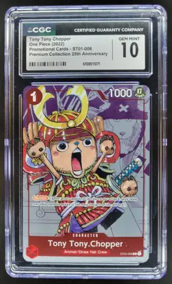 2022 ONE PIECE CCG TONY TONY CHOPPER 25TH ST01-006 CGC 10 C PT - Image 1