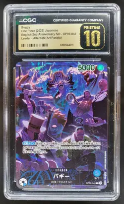 2025 ONE PIECE CCG JAPANESE BUGGY ALT ART OP09-042 CGC 10 PRISTINE A PT - Image 1
