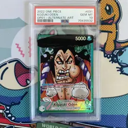 PSA 10 Kozuki Oden Alt Art OP01-031 One Piece Romance Dawn English - Image 1