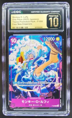 2025 ONE PIECE CCG JAPANESE MONKEY D. LUFFY PROMO P-099 CGC 10 PRISTINE B PT - Image 1