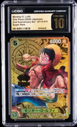 2024 ONE PIECE JPN 2ND ANV SET SUPER RARE MONKEY D. LUFFY CGC 10 PRISTINE - Image 1
