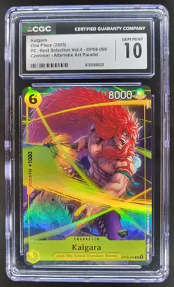 2025 ONE PIECE CCG KALGARA ALT ART OP08-099 CGC 10 B PT - Image 1