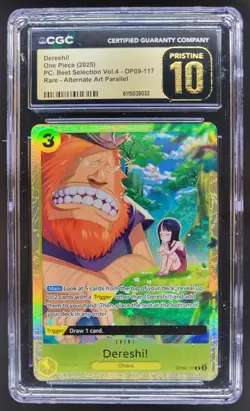 2025 ONE PIECE CCG DERESHI! RARE ALTERNATE ART OP09-117 CGC 10 PRISTINE A PT - Image 1