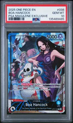 2025 ONE PIECE PROMOS PSA MAGAZINE EXCLUSIVE #038 BOA HANCOCK PSA 10 - Image 1