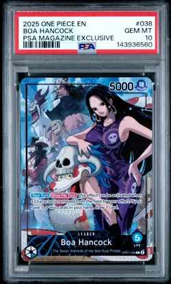 2025 ONE PIECE PROMOS PSA MAGAZINE EXCLUSIVE #038 BOA HANCOCK PSA 10 - Image 1