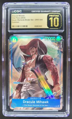 2025 ONE PIECE CCG DRACULE MIHAWK PROMO OP09-044 CGC 10 PRISTINE B PT - Image 1