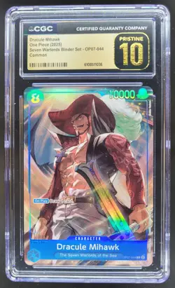 2025 ONE PIECE CCG DRACULE MIHAWK PROMO OP09-044 CGC 10 PRISTINE C PT - Image 1