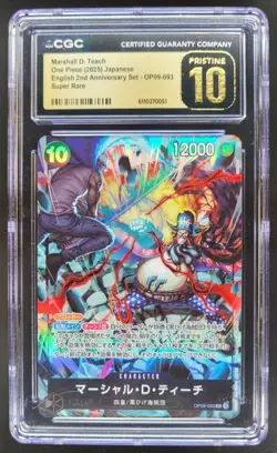 2025 ONE PIECE CCG JPN MARSHALL D TEACH SUPER RARE OP09-093 CGC 10 PRISTINE C PT - Image 1