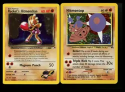 Rocket's Hitmonchan 11/132 Gym Heroes Hitmontop 3/75 Neo Pokemon Card Lot WOTC - Image 1