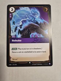 Riftbound Yone Card Rebuke OGN 172/298 English League of Legends - Image 1