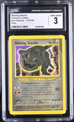 CGC 3 Shining Steelix 2002 Neo Destiny 112/105 Holo Pokemon Card - Image 1