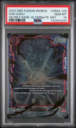 2024 DRAGON BALL SUPER CARD GAME FUSION WORLD ULTRA LIMIT SON GOKU PSA 10 - Image 1